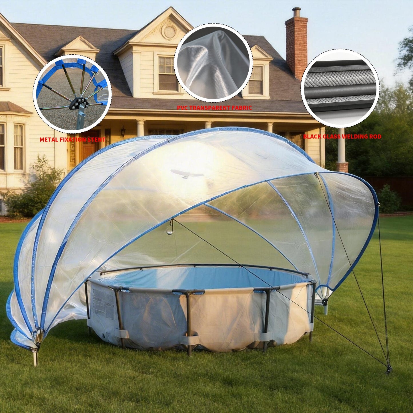 18ft Ground-Mounted Retractable Pool Cover