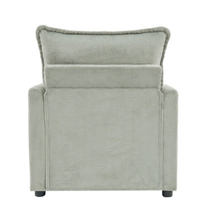 Modern Single Seat Accent Chair With Side Storage Pockets