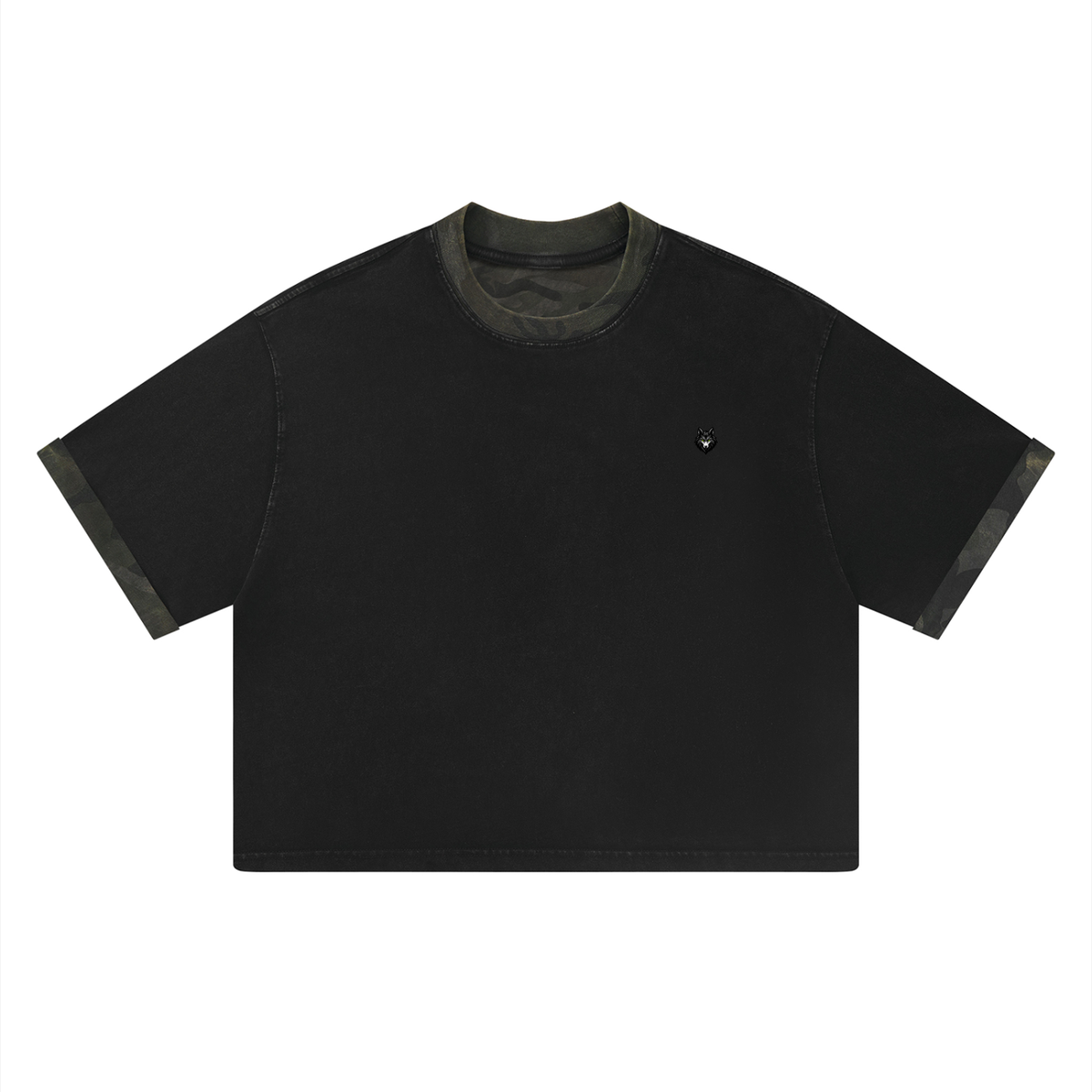 Loki & Ivy Unisex Mineral Washed Boxy Panel T-Shirt