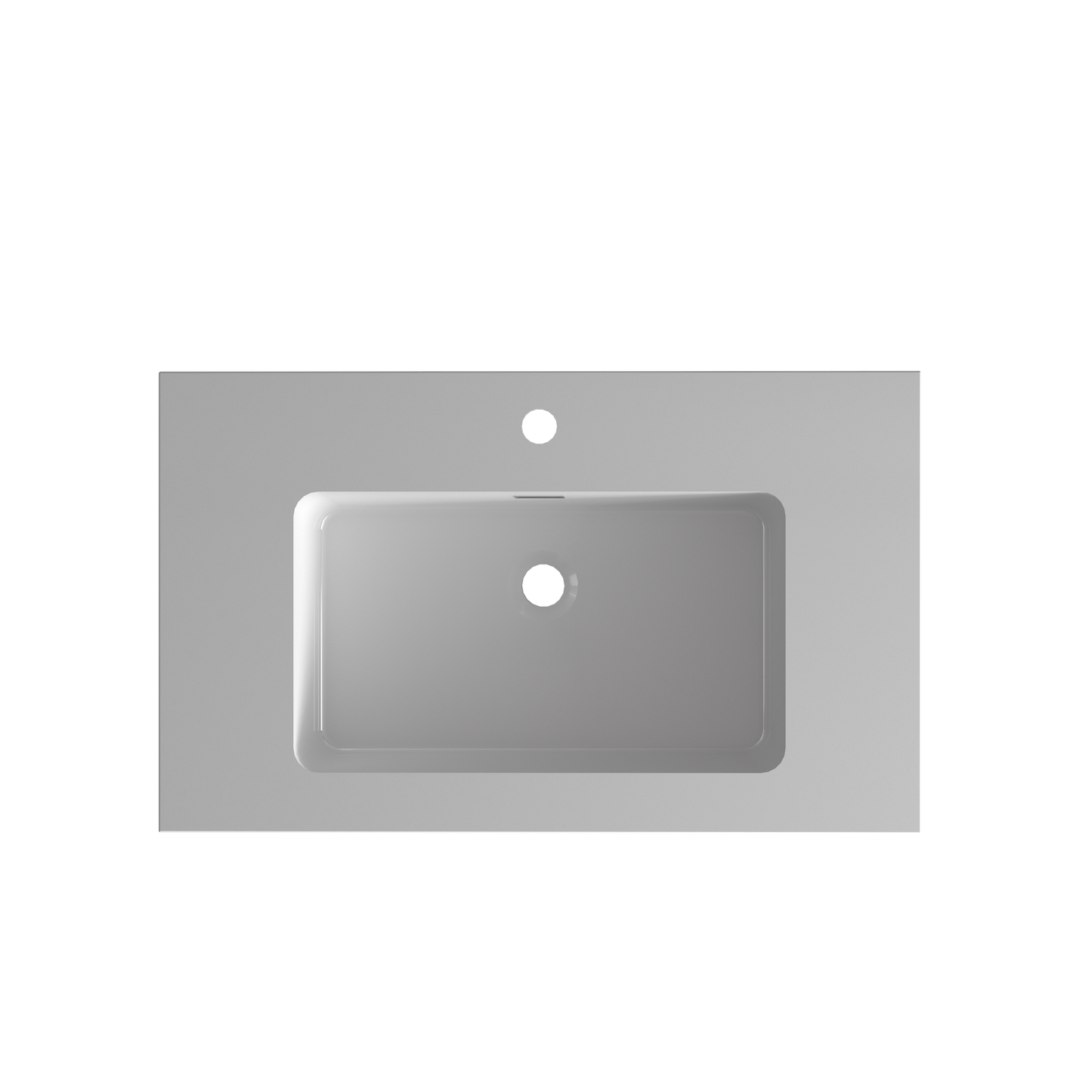 Glossy White Integrated Solid Surface Basin