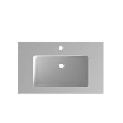 Glossy White Integrated Solid Surface Basin