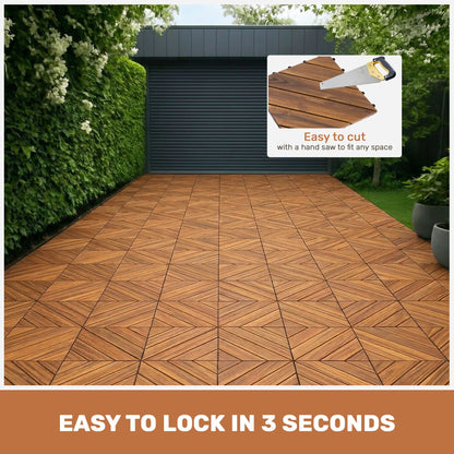 Interlocking Deck Tiles, Diagonal Pattern Outdoor Decking