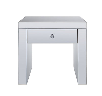 Noralie Mirrored & Faux Diamonds End Table