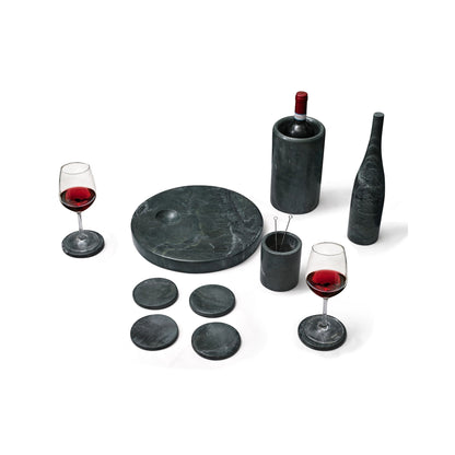 10 Pieces Luxury Natural Marble Dining Room Accessories Set