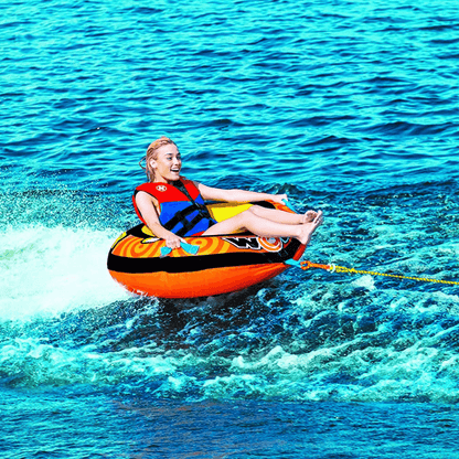 WOW Watersports Lil' Skipper 1 Person Towable w Fast Inflate and Built-In Cup Holder