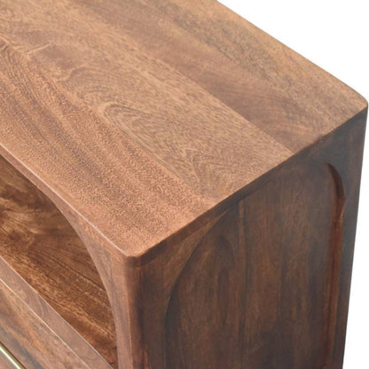 Solid Wood Arc-Line Media Console