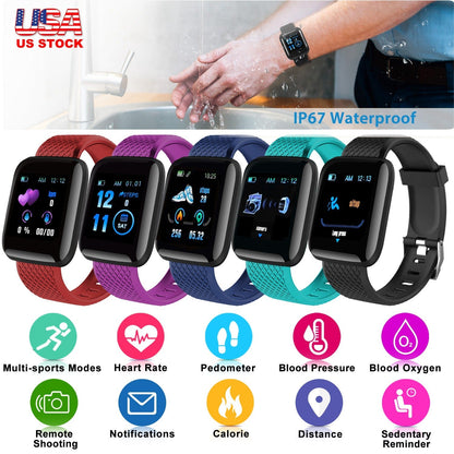1.3\'\' Fitness Tracker IP67 Waterproof Activity Tracker Smart Bracelet w/Heart Rate Sleep Monitor Pedometer