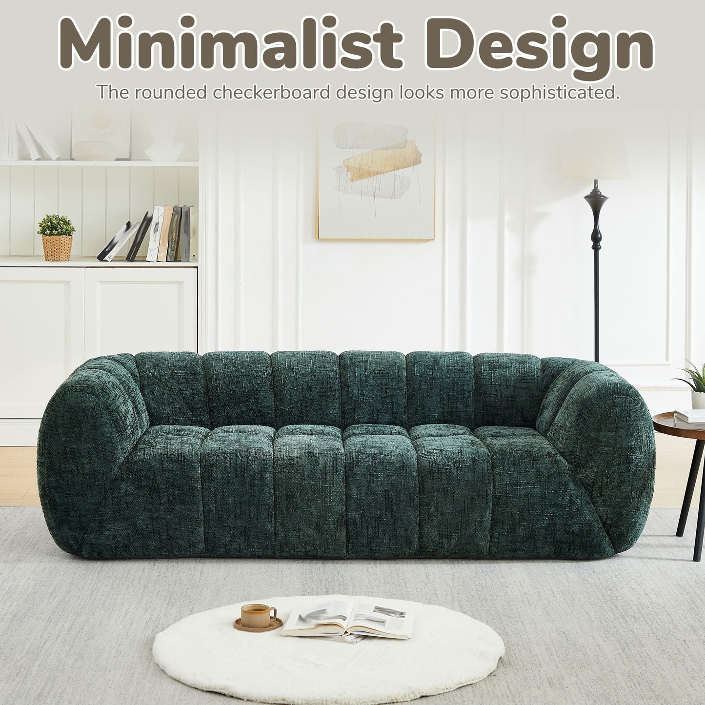 Modern Sofa With Piano Key Backrest