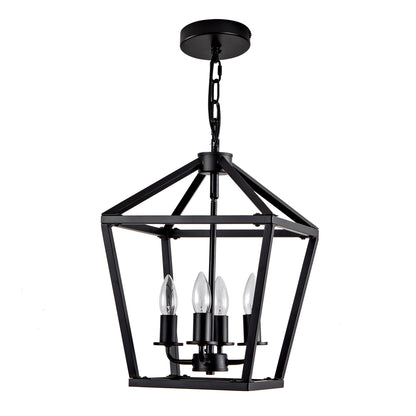 Farmhouse Lantern Chandelier 4-Light
