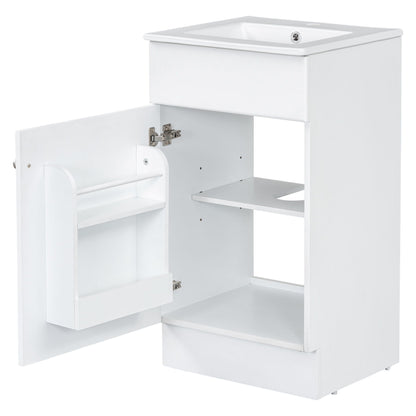 Bathroom Vanity With Sink, Cabinet With Adjustable Shelf