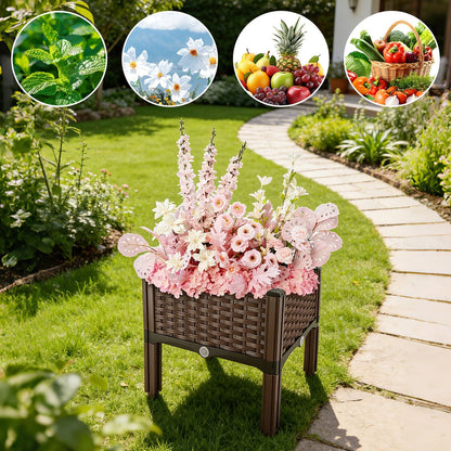 Elevated Raised Garden Bed with Self-Watering System