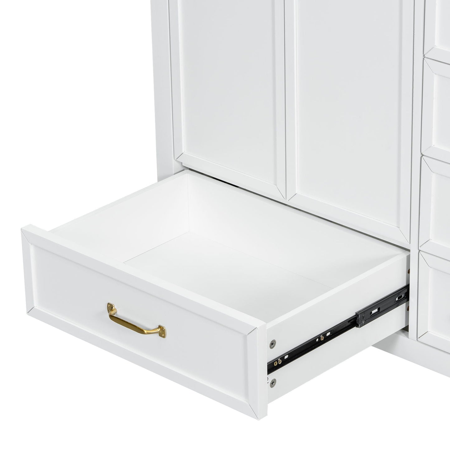 Elegant Vintage Bathroom Vanity With Sink and Soft Closing Drawers