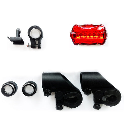 Bike Light Set: 2× Q5 LED Front Flashlights, 2 Mounts & 1 Rear Light