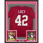 Framed Autographed/Signed Eddie Lacy 35x39 Alabama Red College Football Jersey PSA COA