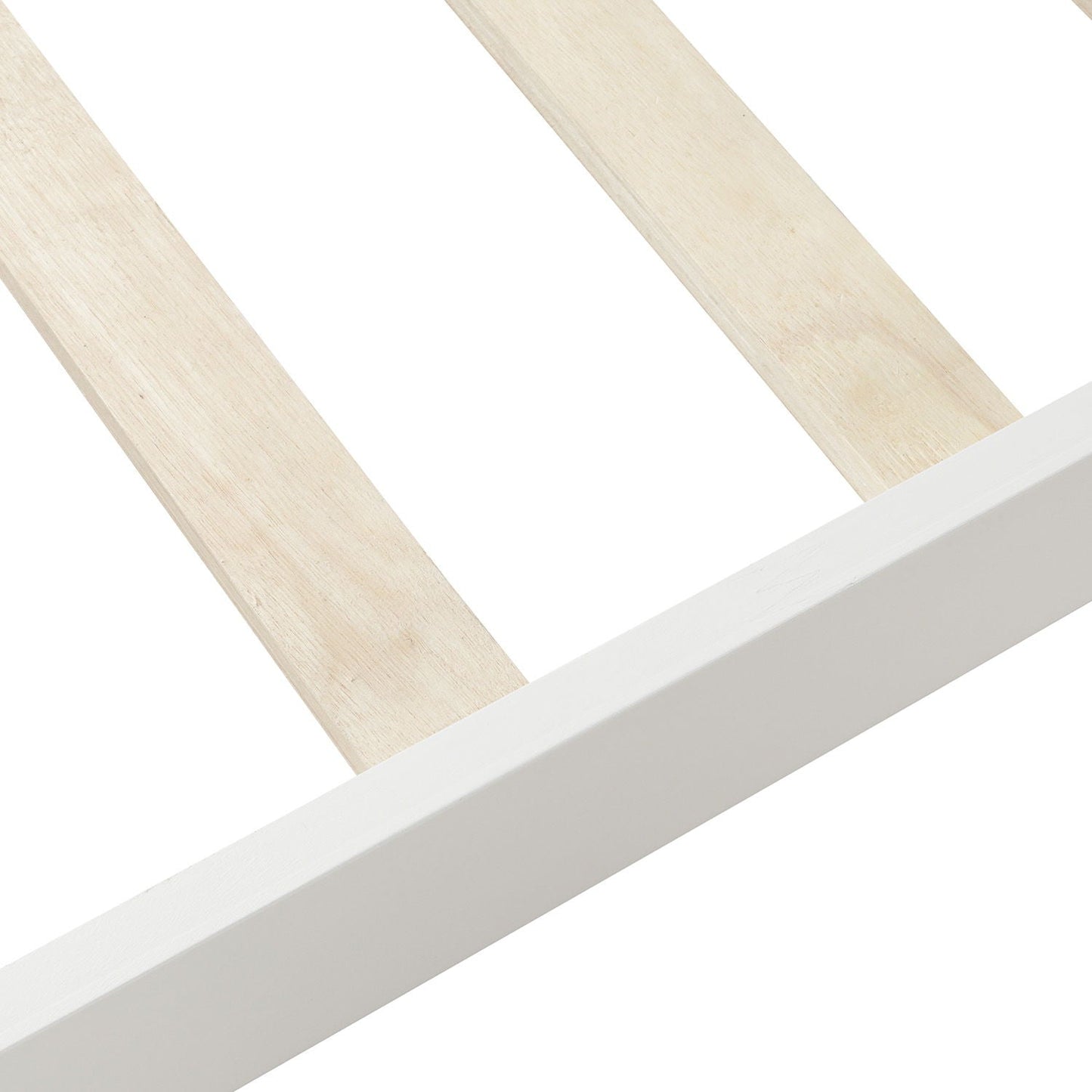 Platform Bed Frame Mattress Foundation Sleigh Bed With Headboard / Footboard / Wood Slat Suppor