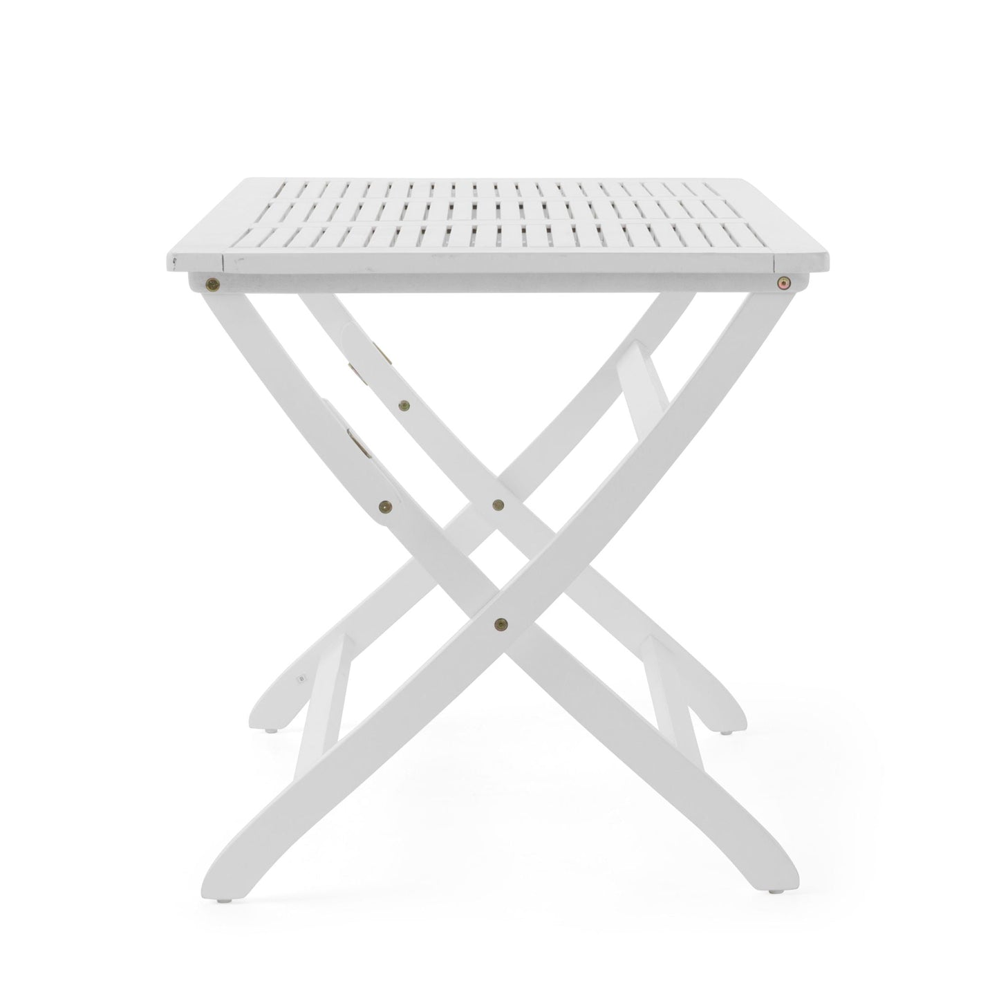 Blissique Outdoor Foldable Wood Dining Table With Slat Design