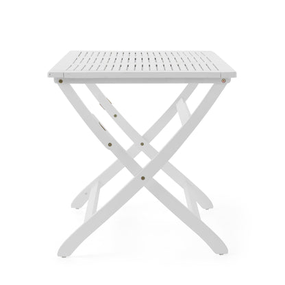 Blissique Outdoor Foldable Wood Dining Table With Slat Design