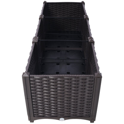 Deep Raised Garden Bed Plastic Planter Boxes