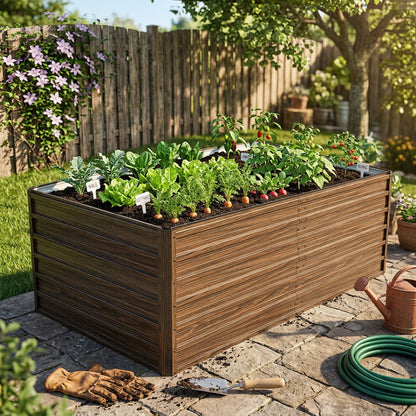 74.6"x35.4"x25" Raised Garden Bed Kit