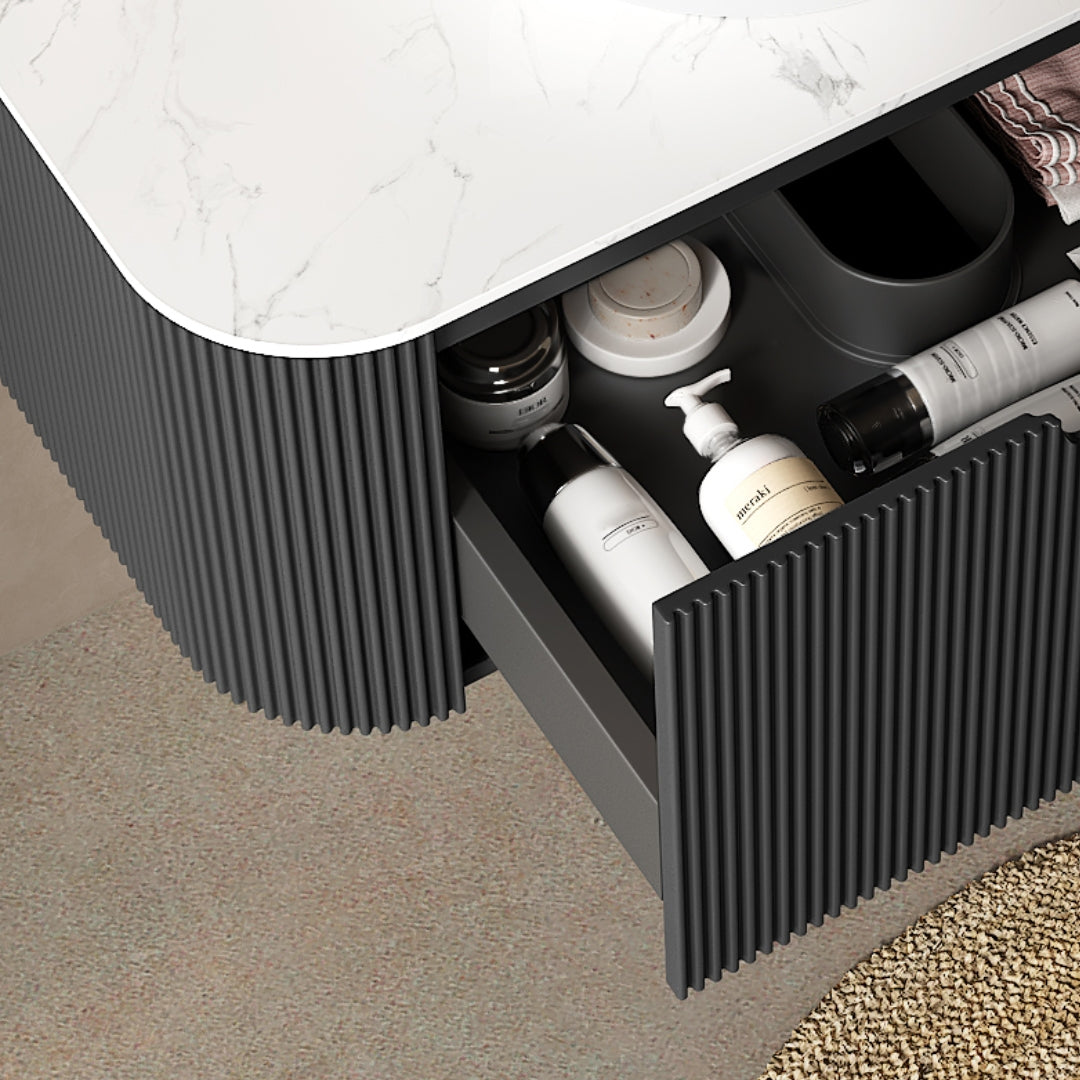 DINA 24'' Wall Mounted Plywood Cabinet with Carrara