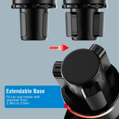 Car Cup Holder TrayÊ360¡ Rotating Car Bottle Holder Expander Adapter Multifunctional Water Cup Mount Stand with Detachable Tray