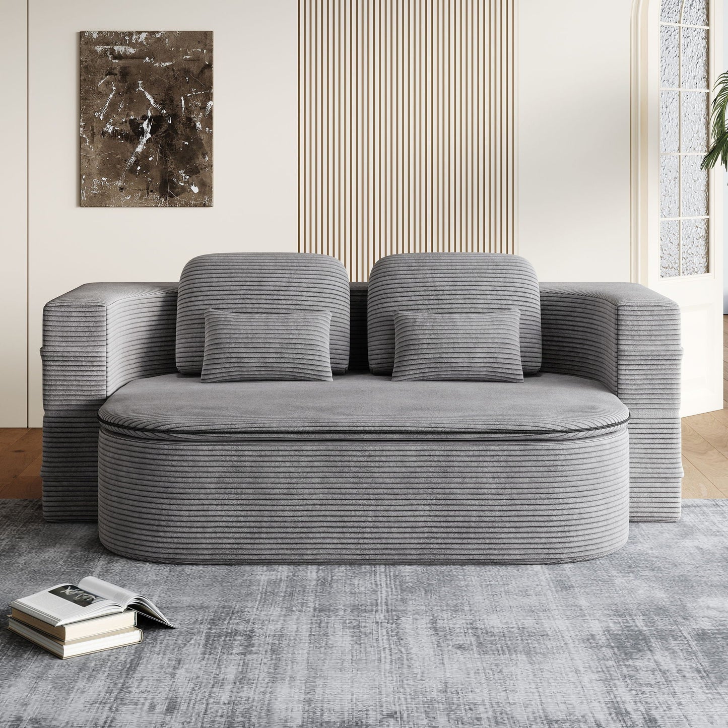 2 In 1 Foldable Sofa Bed With Multi Functional Blanket