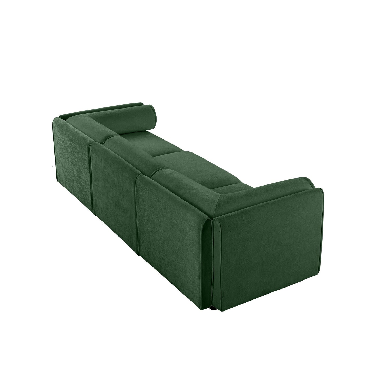 Stylish Sofa With Storage Seat And Cylindrical Backrest