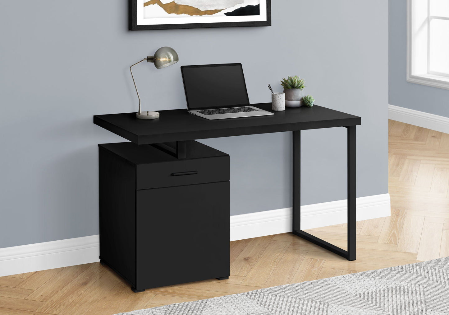 Computer Desk with Storage Drawers for Home Office