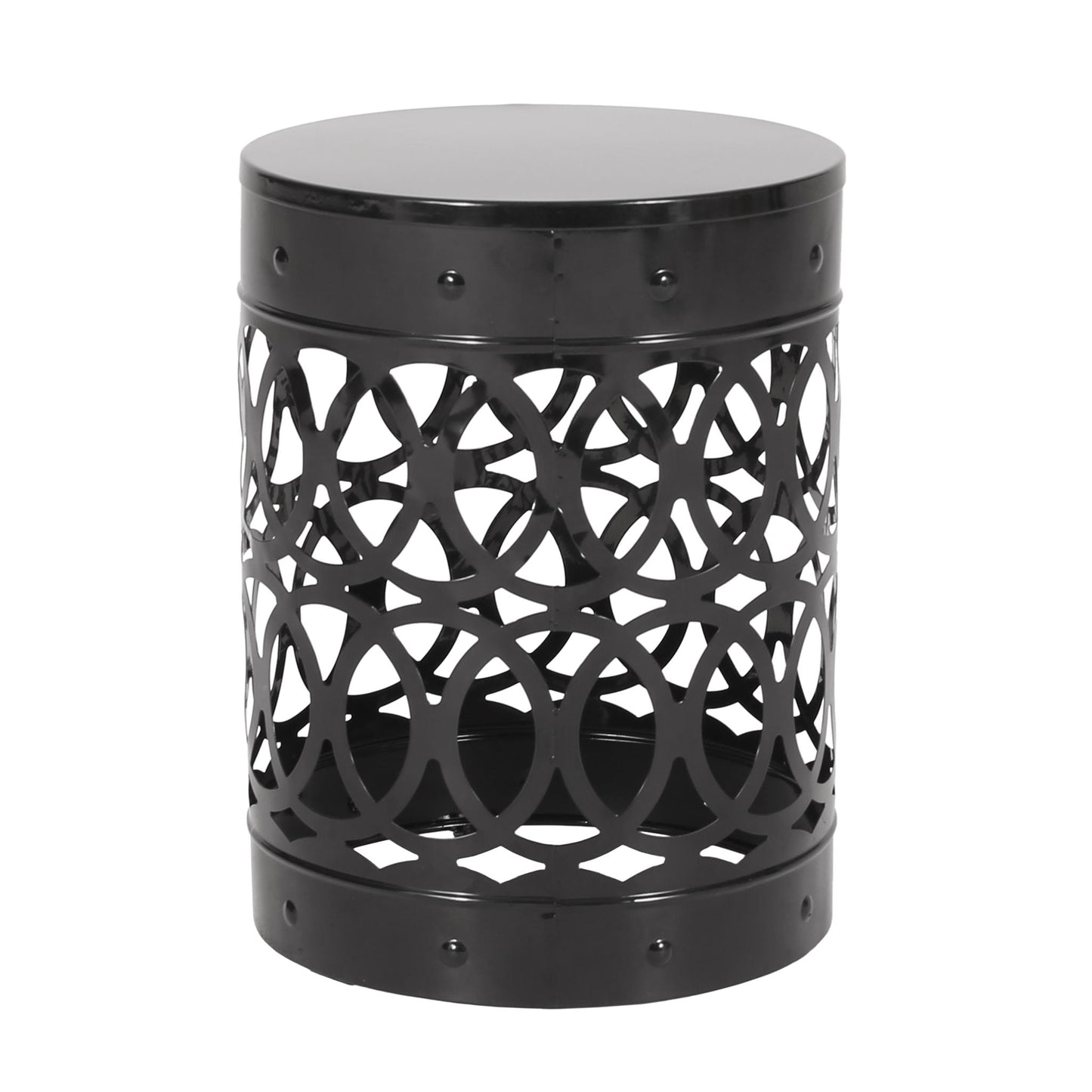 Outdoor Metal Large End Table, Modern Design