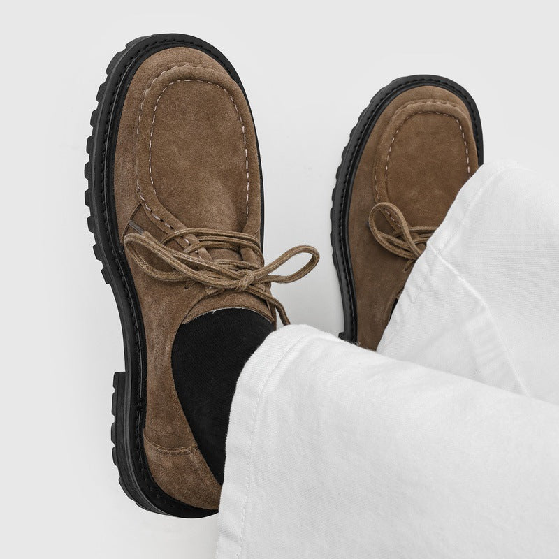 Retro Thick-soled Lace-up Casual Shoes