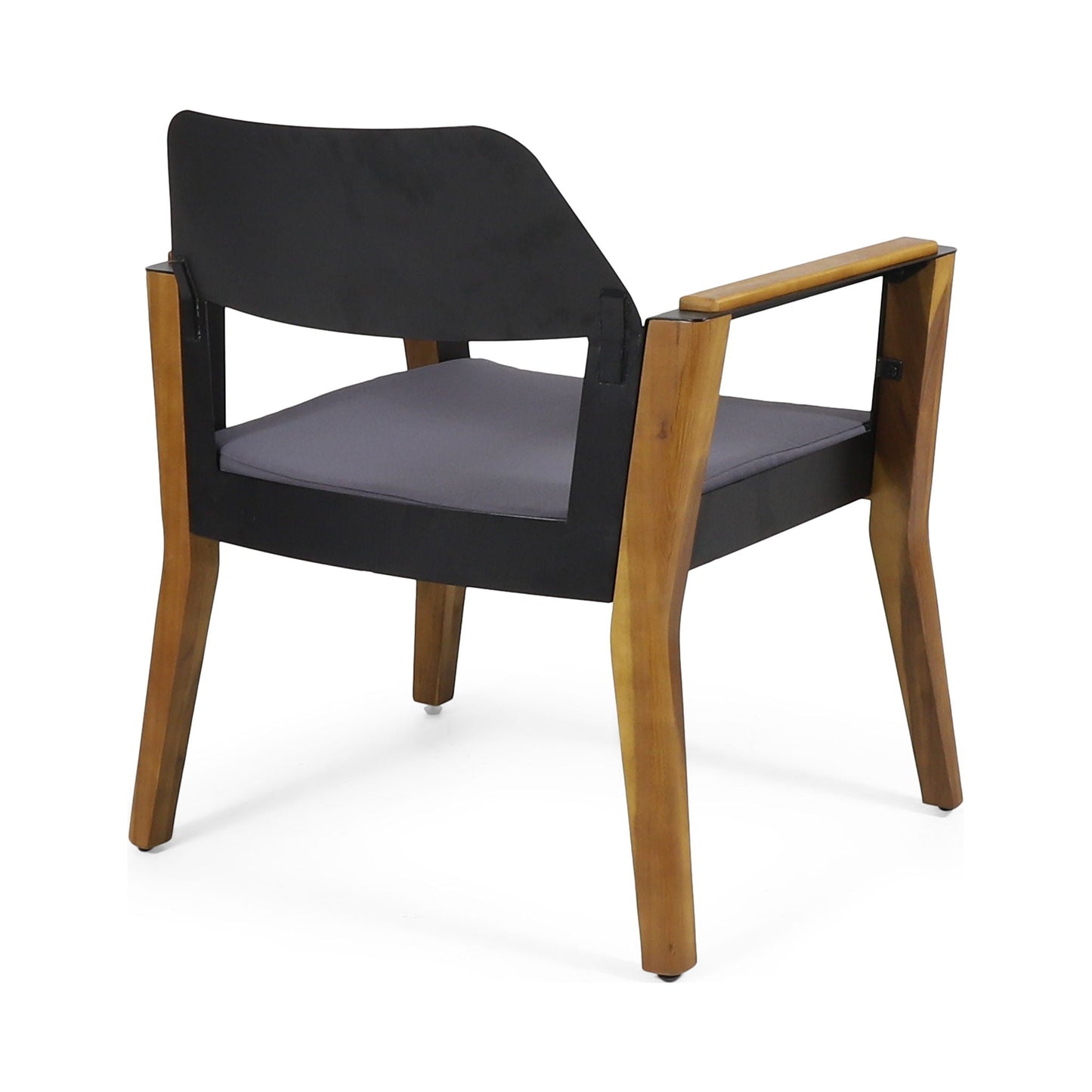 Soho Transitional Style Outdoor Club Chair (Set of 2) with Cushions - Teak