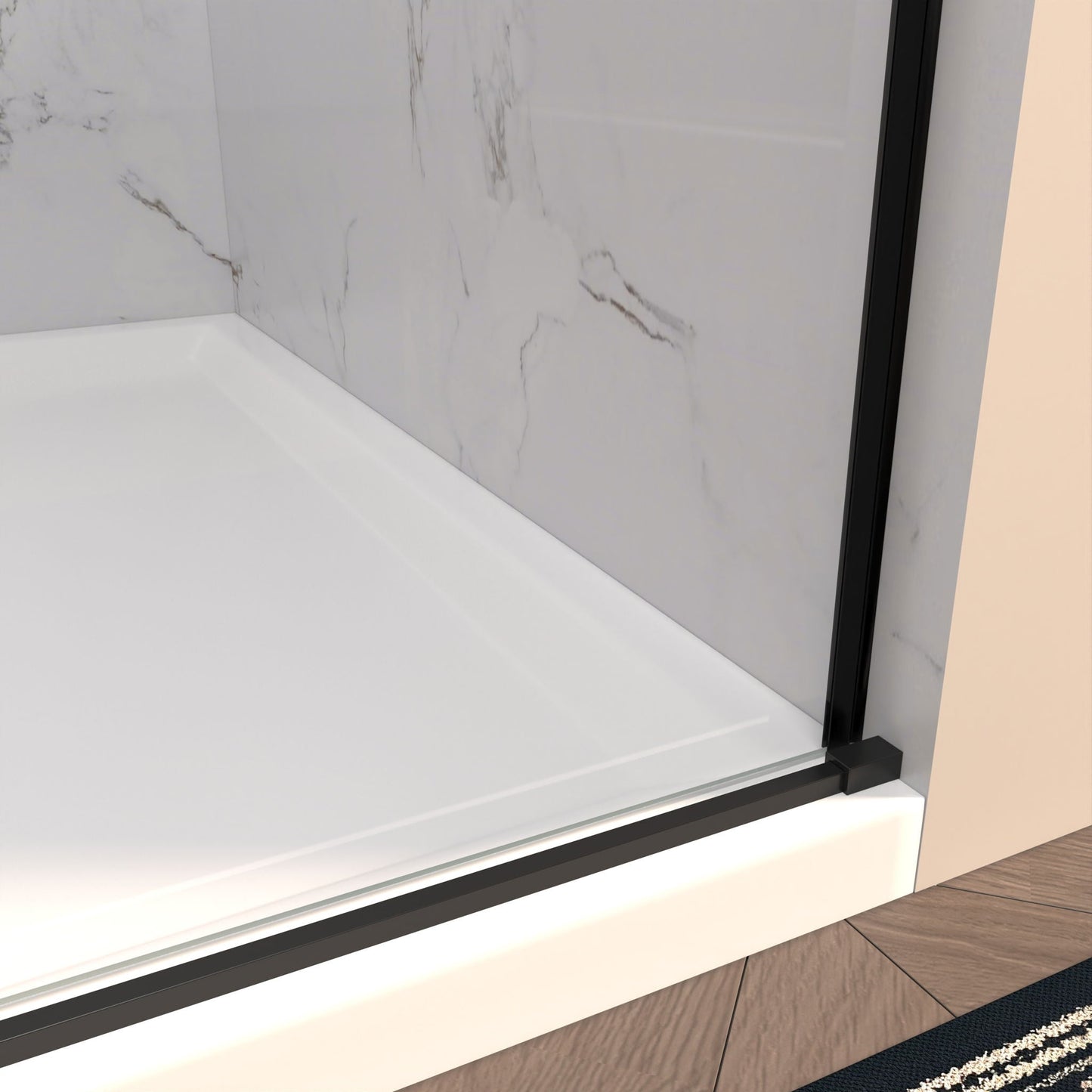 Frameless Single Sliding Shower Door