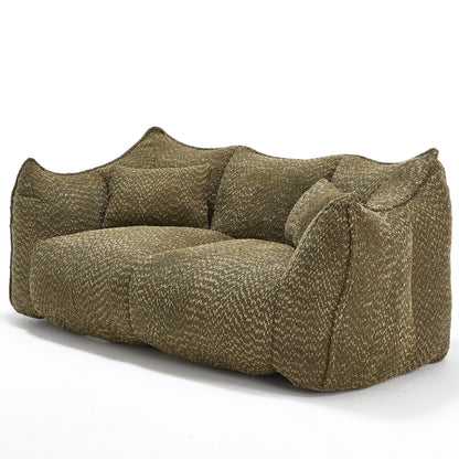 Comfortable Dual Beanbag Chair With High Resilience Foam Core For 2 People