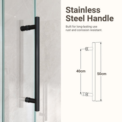 56-60"W x 72"H Frameless Single Sliding Shower Door