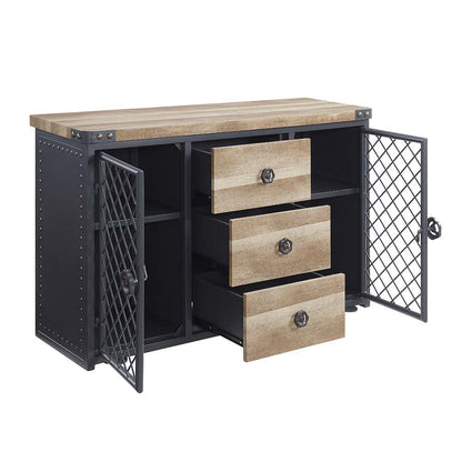 Edina - Server - Oak & Sandy Black