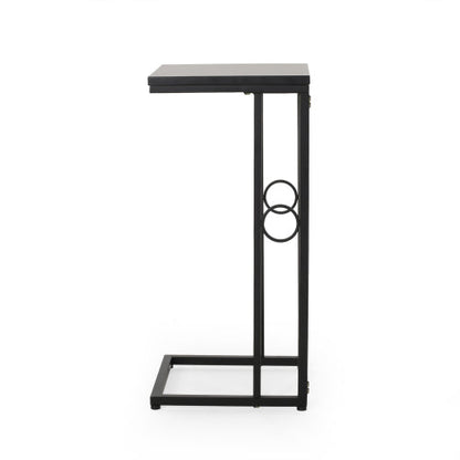 Essex Set of 2 Modern Black Metal End Tables