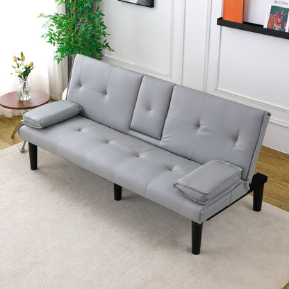 Sofa Bed With Foldable Design And Cup Holder