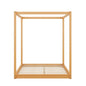 Wood Canopy Platform Bed With Support Legs And Airflow Slats