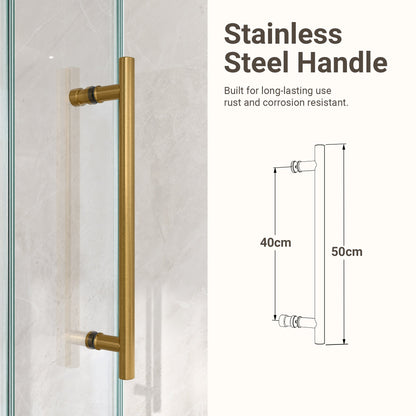56"-60"W x 72"H Frameless Single Sliding Shower Door