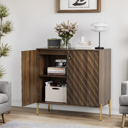Sideboard Buffet With Storage For Living Room - Walnut