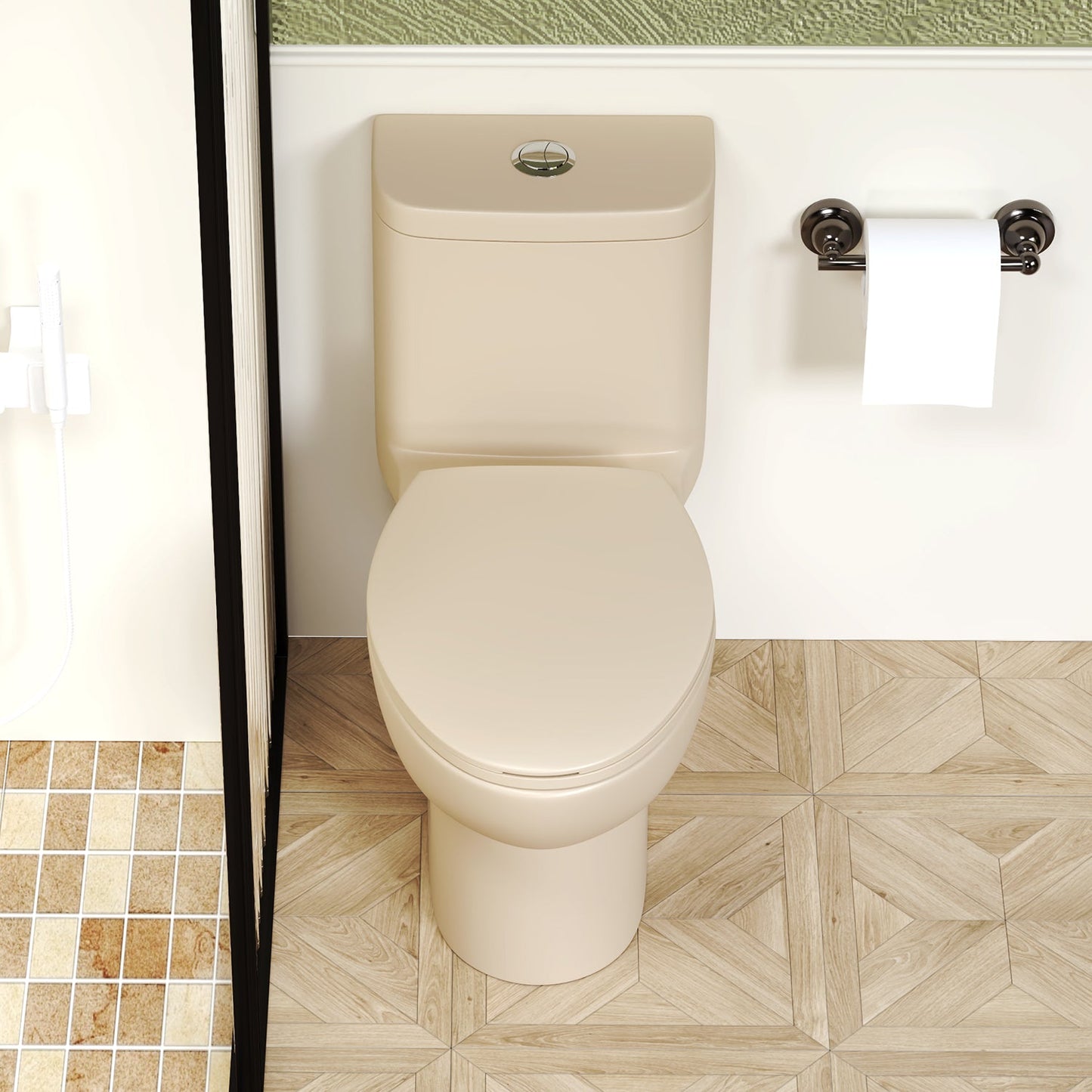 1.1/1.6 GPF Tornado Flush One-Piece Toilet with Comfort Chair Seat ADA Height 17"