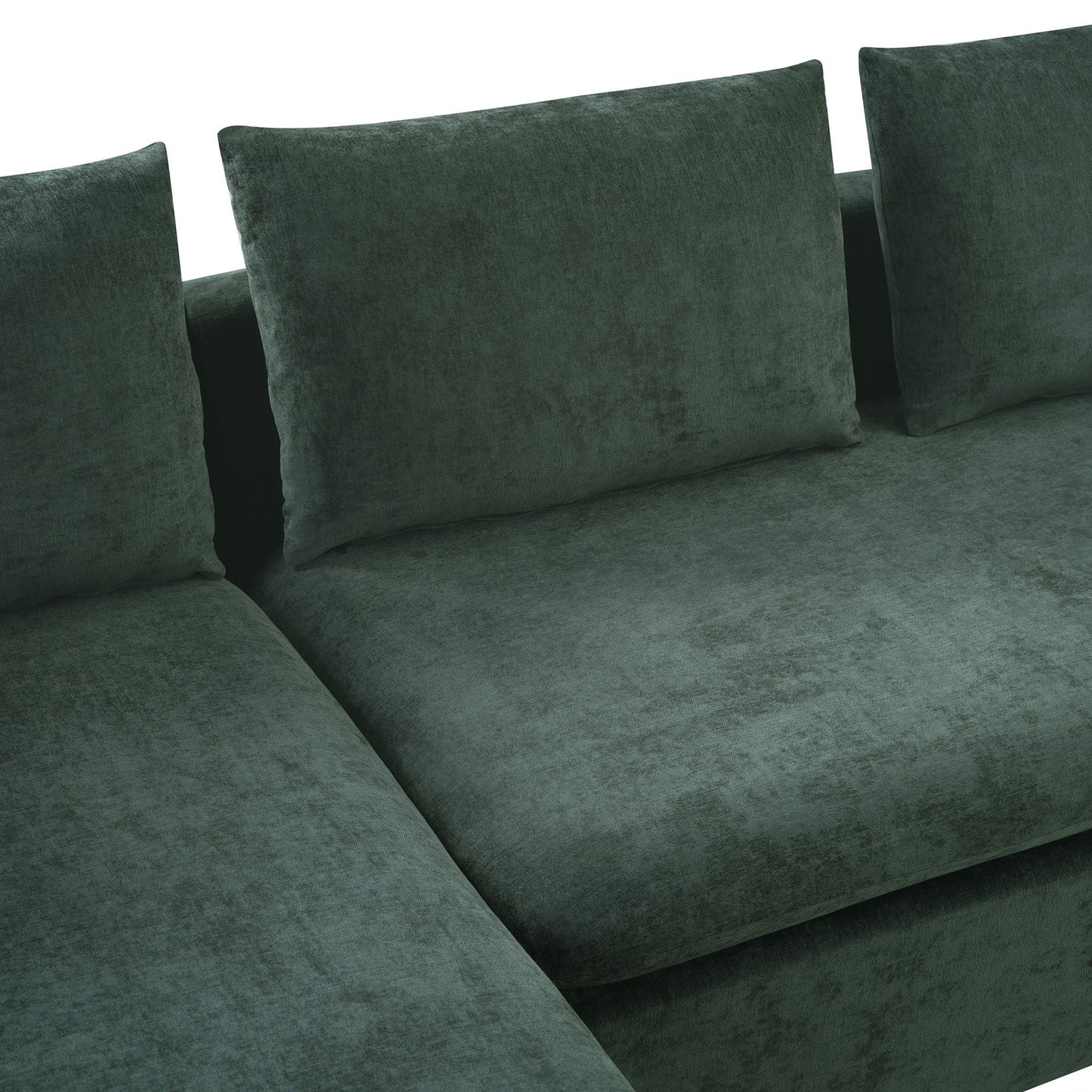 Modern L Shaped Sectional Sofa With Upholstery And Wooden Storage
