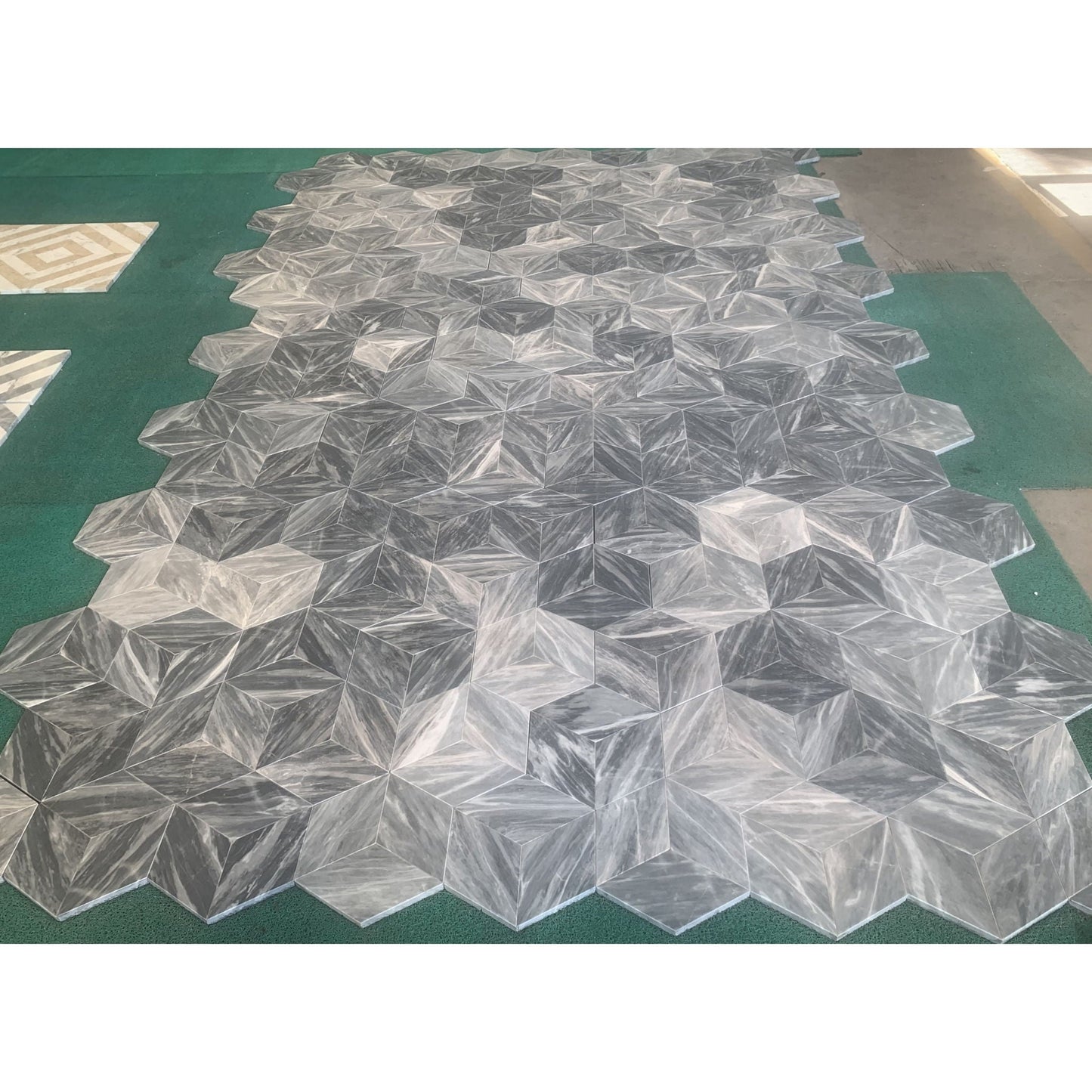 Hexagon Natural Marble Polished Tile For Wall And Floor (Set of 12)
