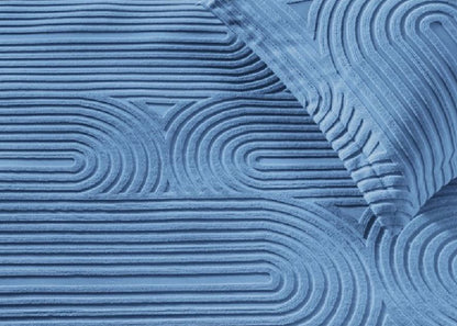 BedGear Performance King Duvet Set - Stonewash Blue/Racetrack
