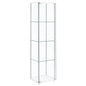 Bellatrix 3-shelf Clear Glass Curio Cabinet White