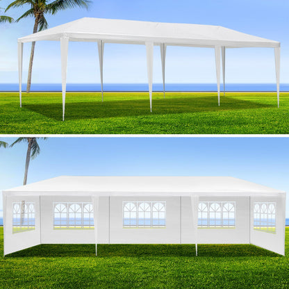 10x30' Outdoor Garden Gazebo Wedding Party Tent Canopy with 8 Removable Sidewalls