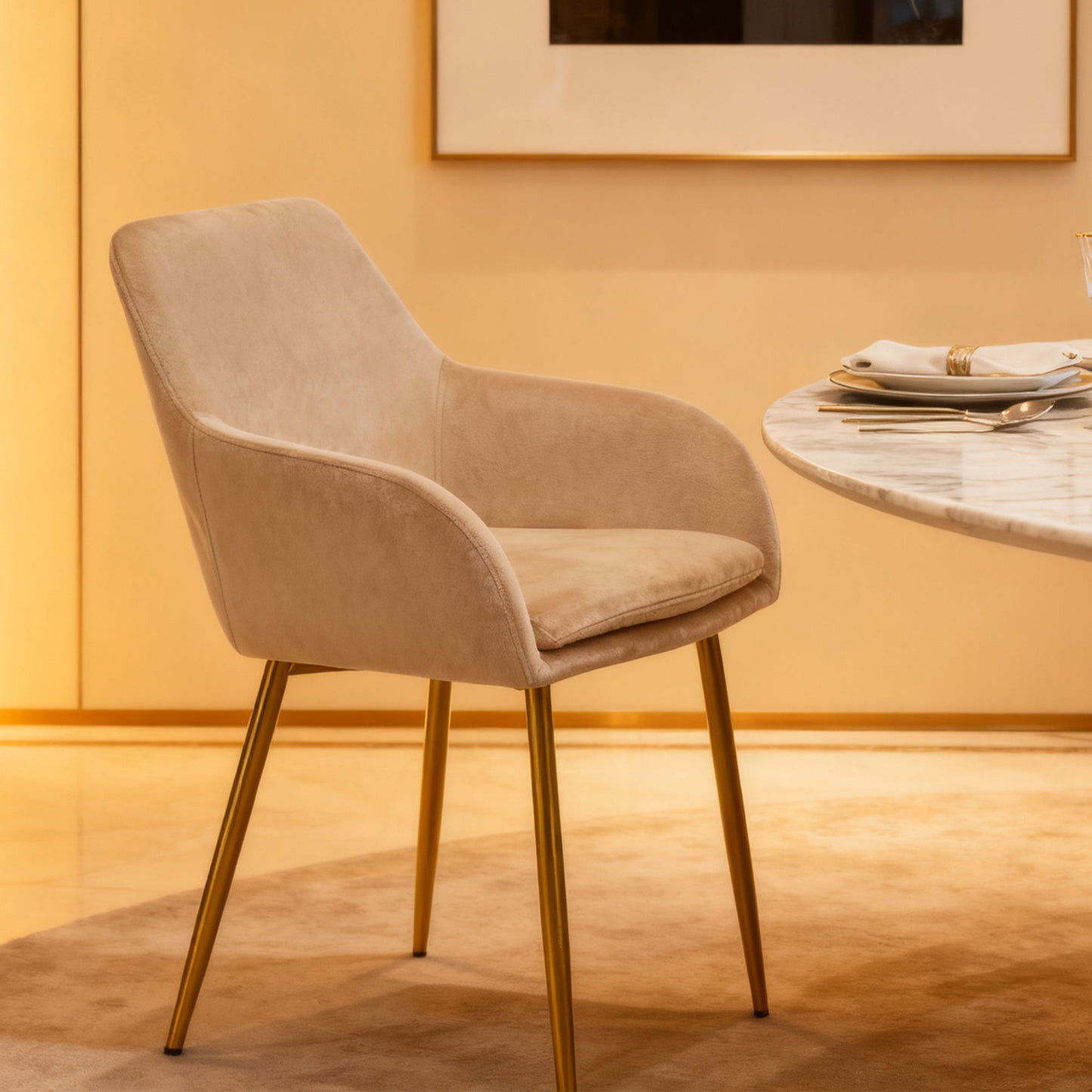 Dining Chair Set For Dining Rooms (Set of 2) - Beige