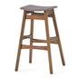 Mid Century Modern Bar Stool Set With Upholstered Seating