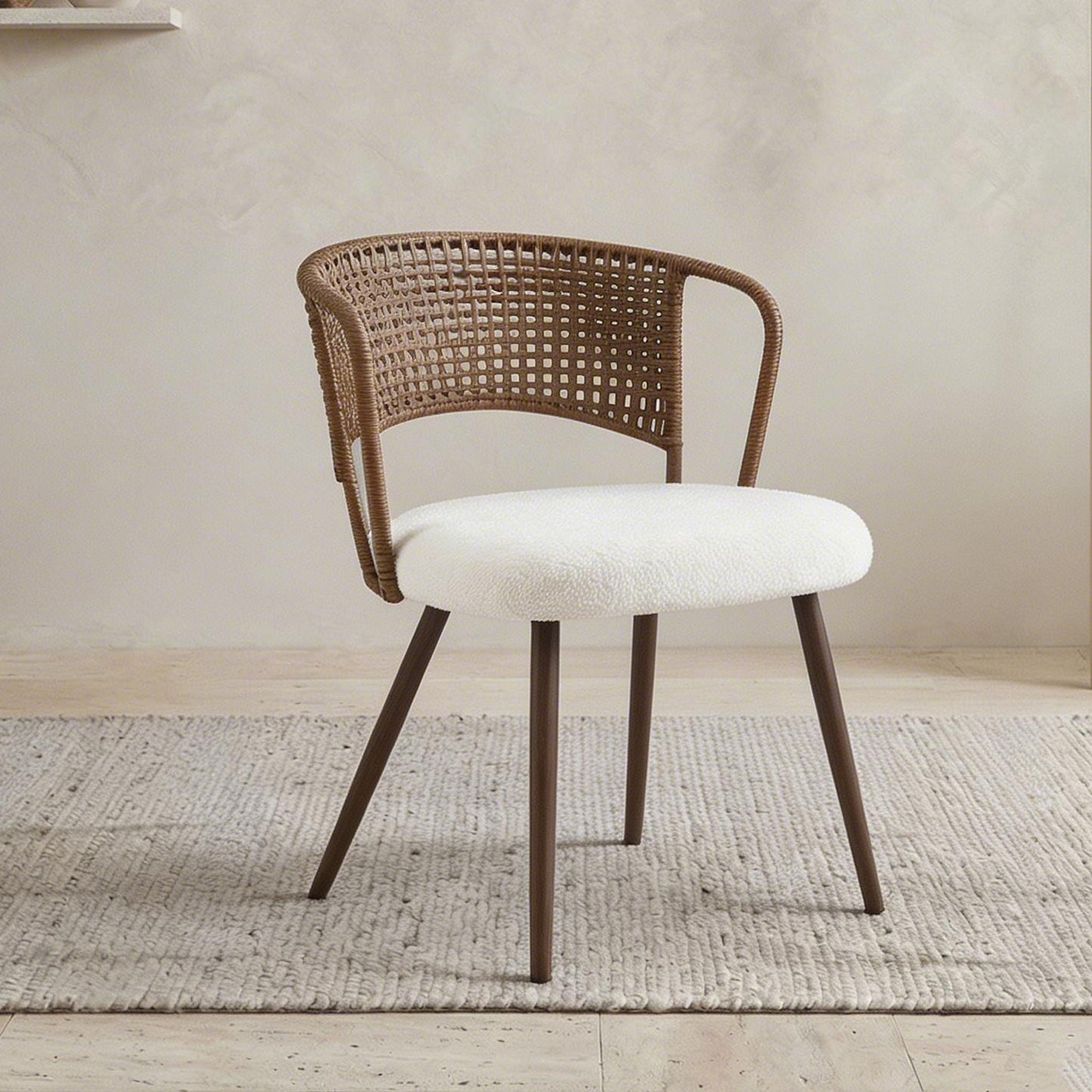 Farmhouse Style Wicker Dining Chair