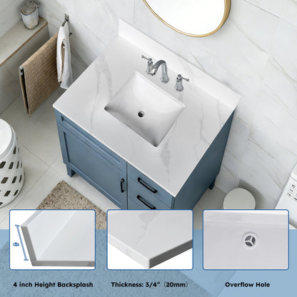 31-Inch Quartz Bathroom Vanity Top